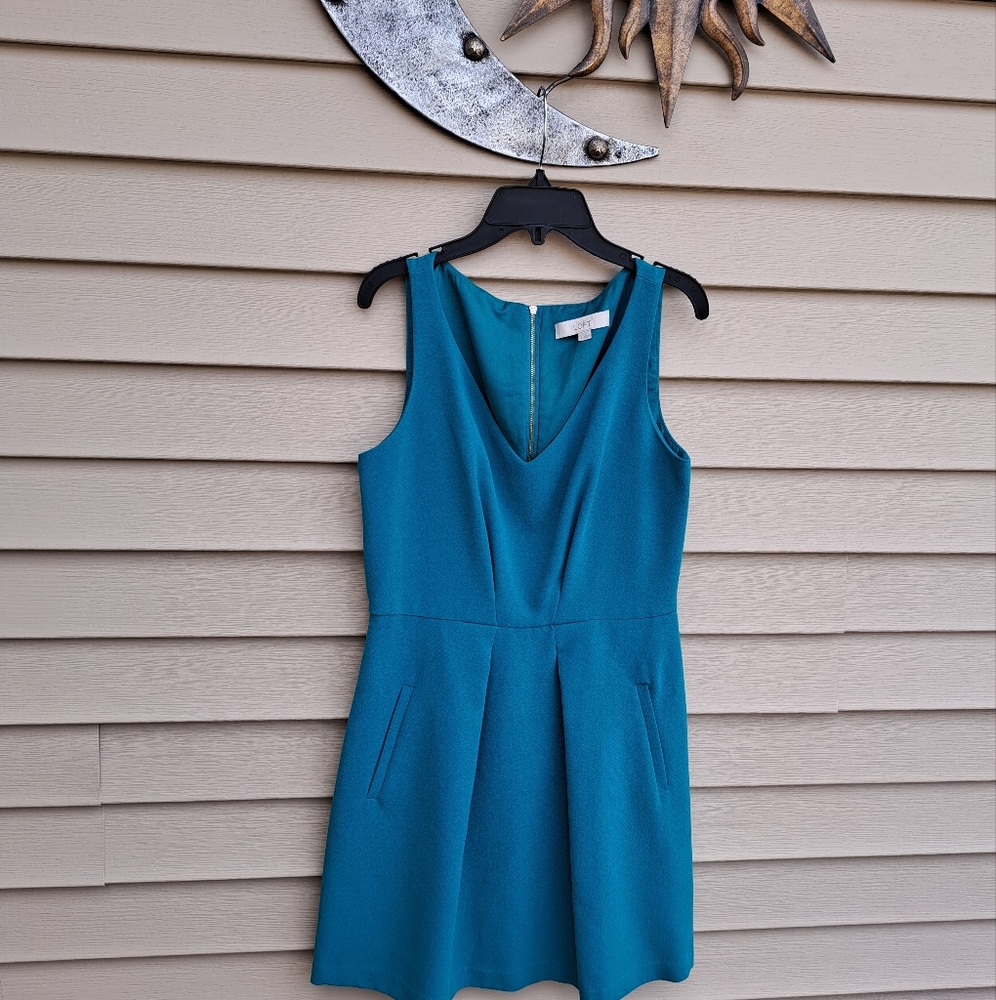 Turquoise Pleated Dress